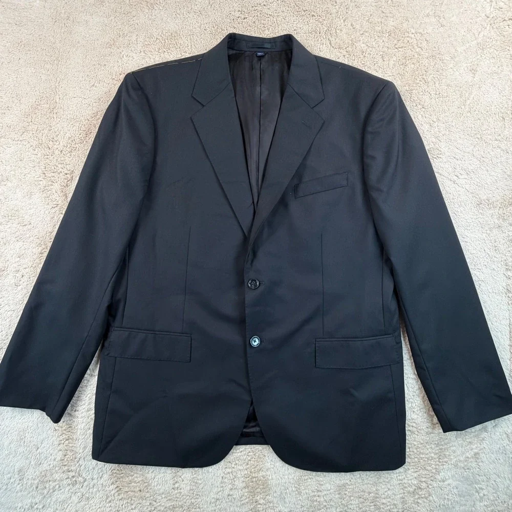 J.Crew Mens Size 44R Crosby Suit Jacket Black Loro Piana Italian Wool BM161 NWT